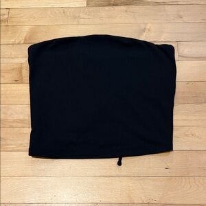 Strapless open back top